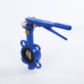 Hot Sale Industrial Ductile Iron Manual Wafer Butterfly Valve DN65
